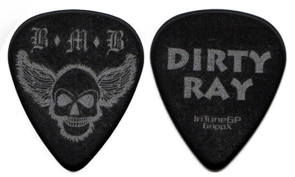 Bret Michaels Band Guitar Pick : 2008 Tour Dirty Ray Poison Black Skull Wings