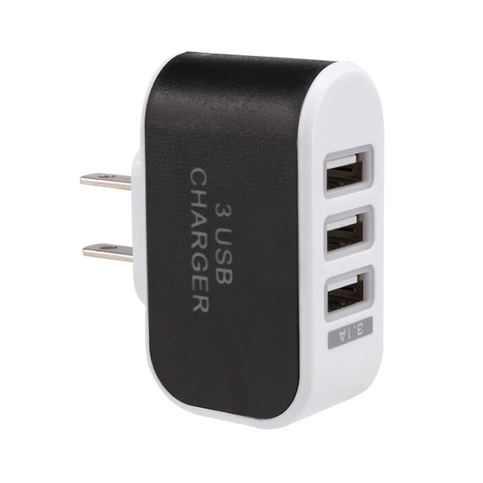 Ac Wall Outlet To Usb Port Power Adapter Triple Socket 3 Slot Home Rapid Charger