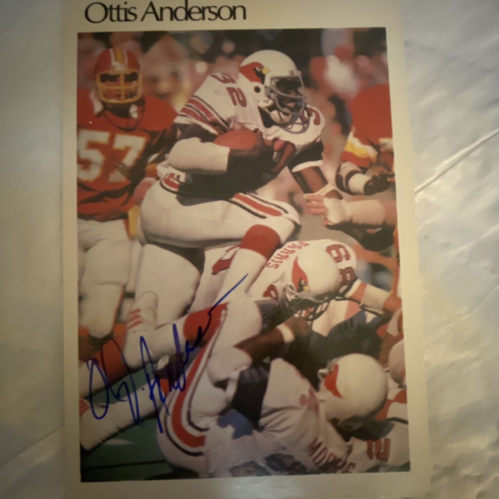 Ottis Anderson St Louis Autographed Mini Poster 5x7