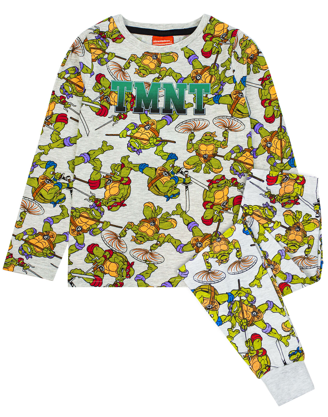 Teenage Mutant Ninja Turtles All Over Print Boy's Kids Pajamas Set 6-7 Years