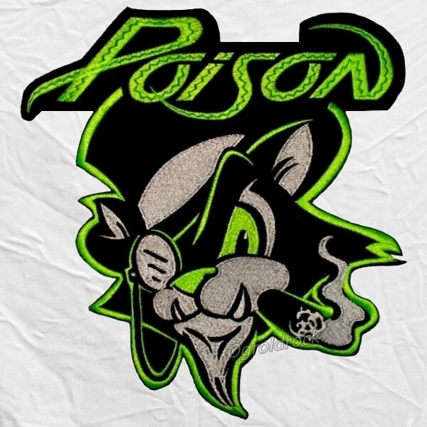 Poison Cat Logo Embroidered Big Patch Back Rock Band Bret Michaels Rikki Rockett