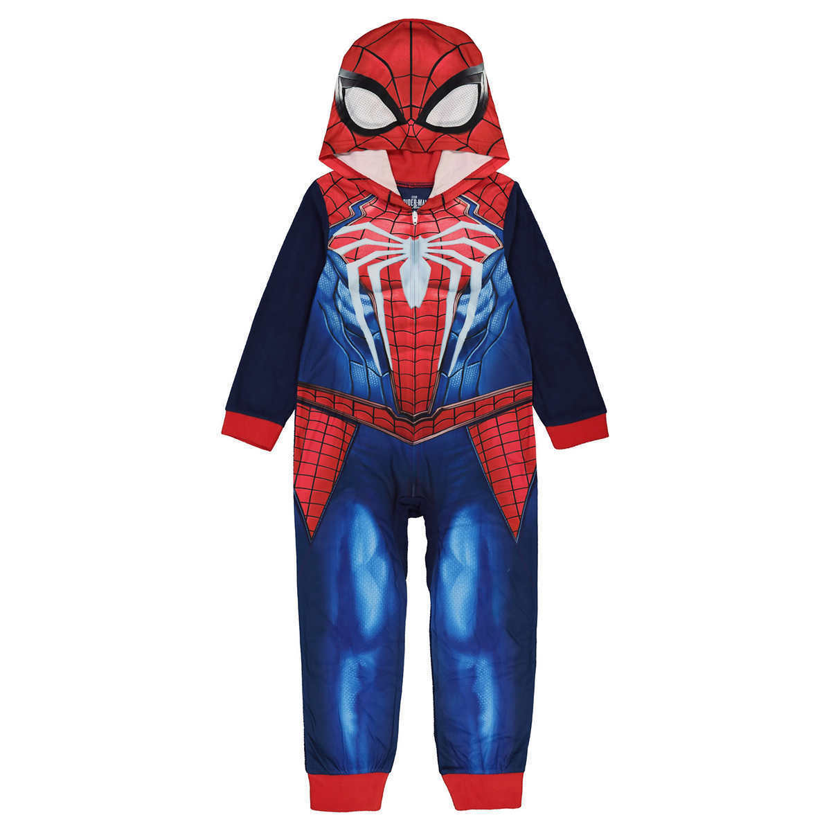 Marvel Spider-man Kids Hooded Blanket Pajama Sleeper Sizes 6-10 New With Tag