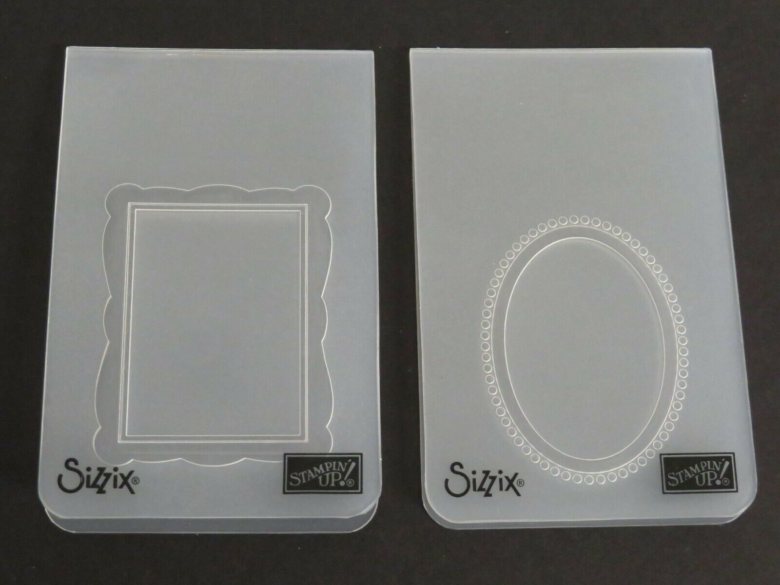 Stampin' Up Designer Frames Embossing Folders (tief) Rectangle & Oval Frames