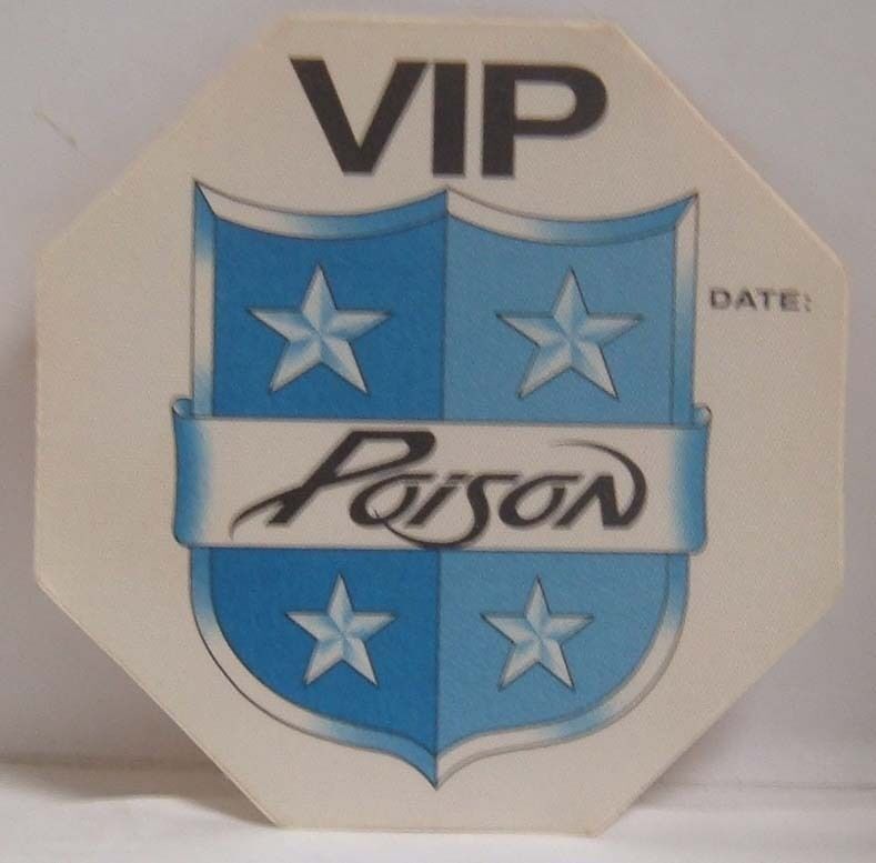 Poison / Bret Michaels - Vintage Original Cloth Concert Tour Backstage Pass