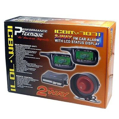 2-way Lcd Pagers Car Alarm System W/remote Engine Start