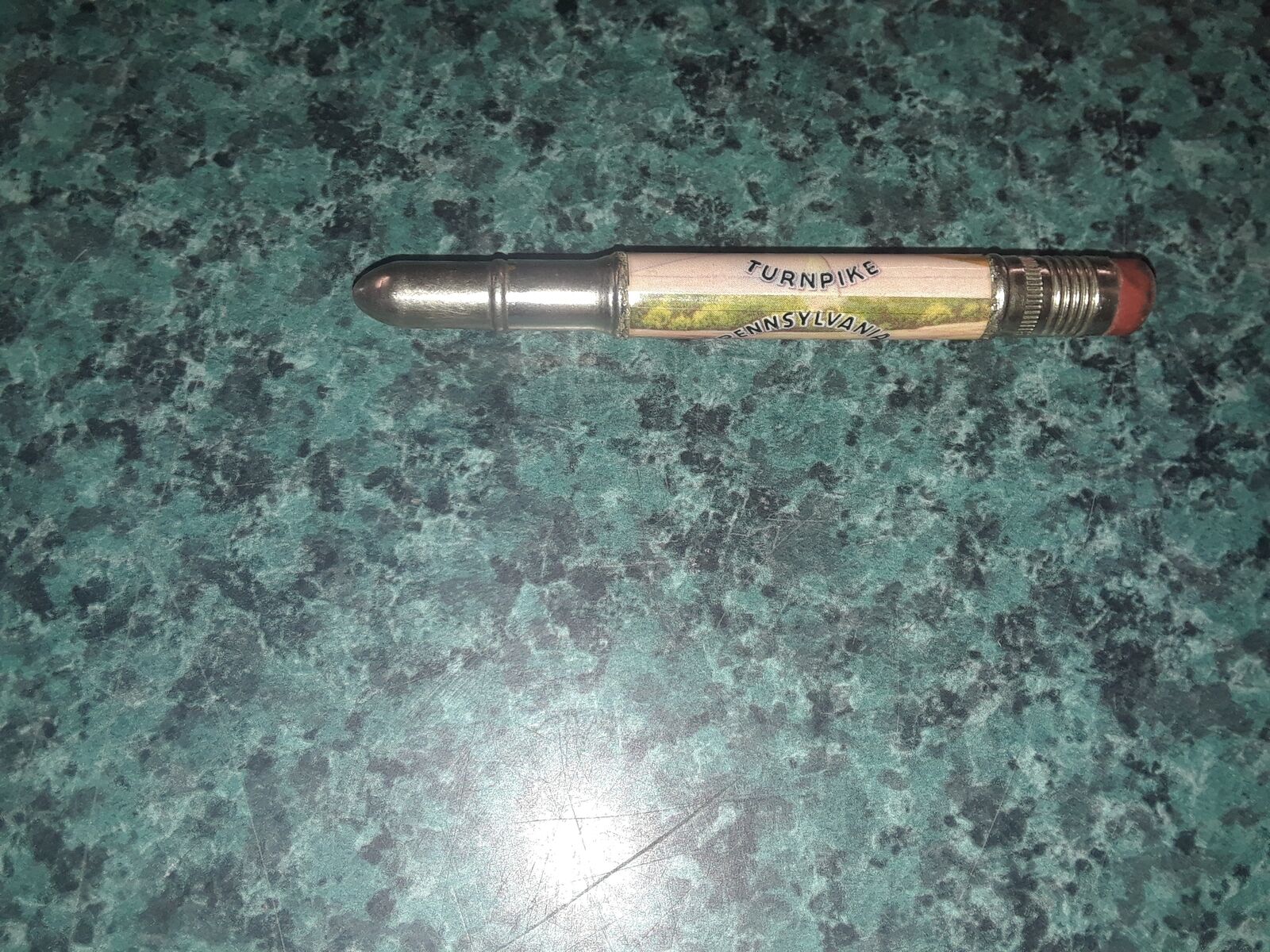 Vtg Pennslyvania Turn Pike Souvenir Bullet Pencil
