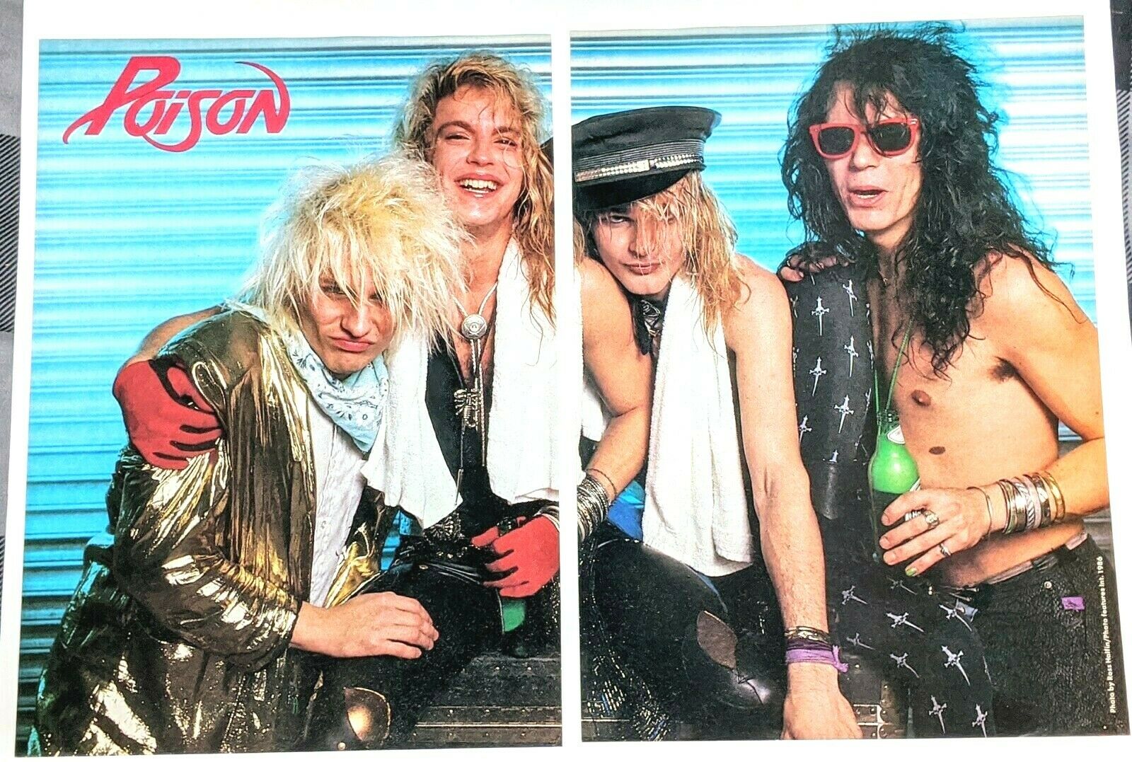 Poison / Bret Michaels / Cc Deville 1980's Magazine Centerfold Pinup + Free Dvd
