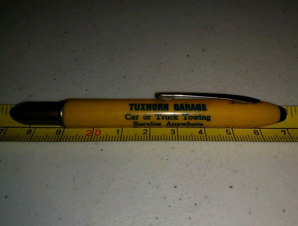 Vintage Tuxhorn Garage Towing Springfield Illinois Advertising Bullet Pencil