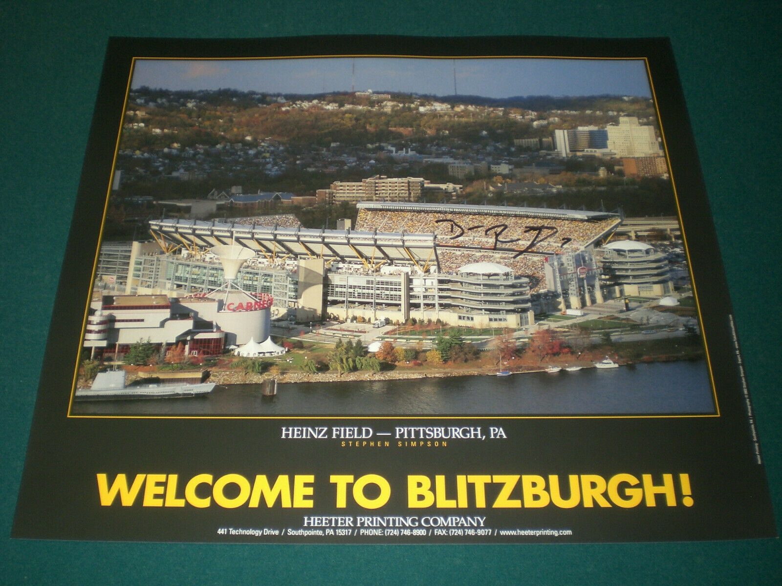 Steelers Ben Roethlisberger Signed Autographed Welcome To Blitzburgh Poster